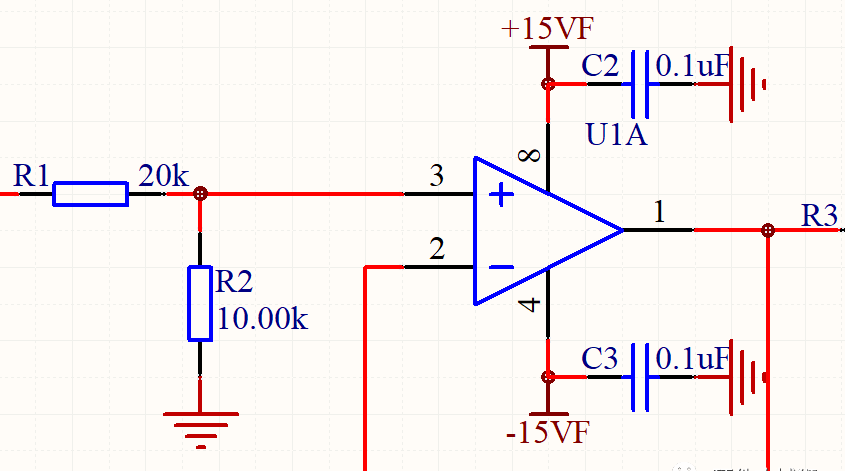 Voltage follower voltage diagram